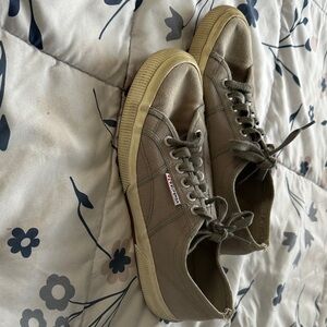 Superga Women’s Khaki Canvas Sneakers